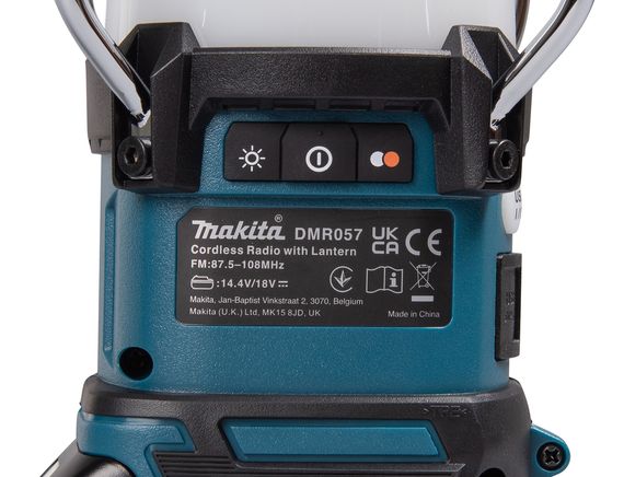 Радіоприймач з ліхтарем акумуляторний Makita DMR057 (LXT, Bluetooth, USB, FM, 3 Вт, 310 Лм, без акумуляторів та зарядного пристрою) | Зображення 7