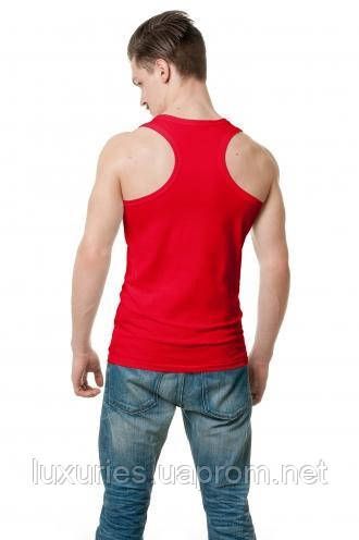 Спортивна чоловіча майка зі 100% бавовни, Преміум'якість, різні кольори. XXL, Червоний | Зображення 1