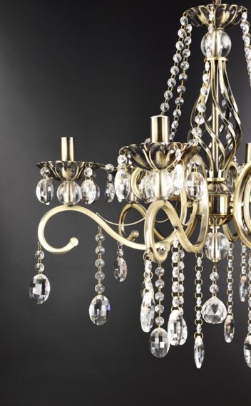 Люстра свічка 25887 Бронза 60-100х58х58 см. | Зображення 3