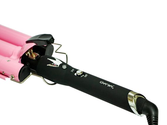 Потрійна Плойка для волосся Gemei GM 1956 65W | Вертикальна плойка для локонів | плойка бігуді | 3 хвилі | Зображення 1