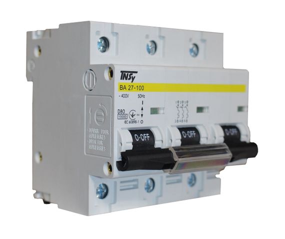 Автоматичний вимикач ВА27-100 3Р 80А 10 кА х-ка D Ny95504906