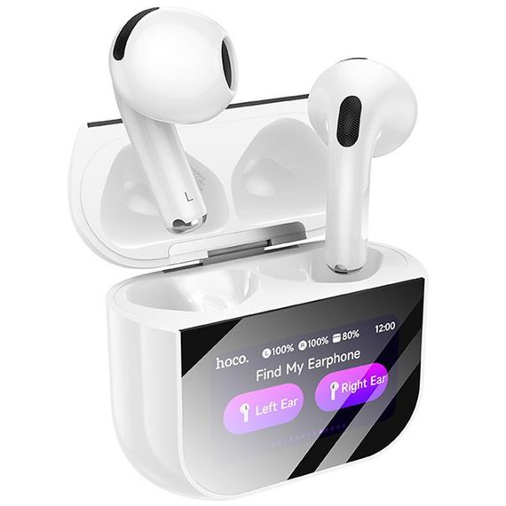 Бездротові TWS навушники Hoco EW82 Sparkle with Touch Screen White | Зображення 3