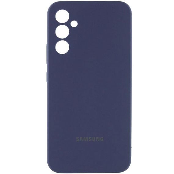 Чохол Silicone Cover Lakshmi Full Camera (AA) with logo для Samsung Galaxy A35 Синій / Midnight blue