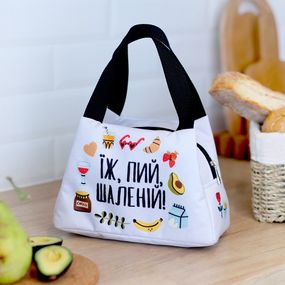 Термосумка Lunch bag Їж, пий, шаленій! 24х12х17 см (LUN_24S004)
