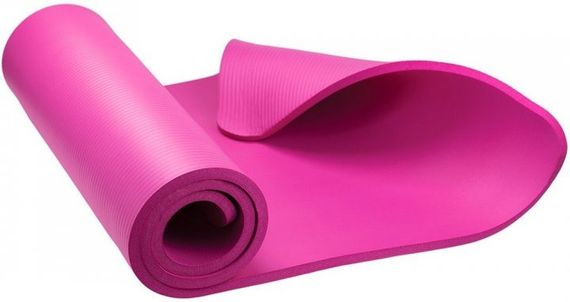 Коврик для йоги и фитнеса Павер систем PS-4017 NBR Fitness Yoga Mat Plus Pink (180х61х1) | Зображення 5