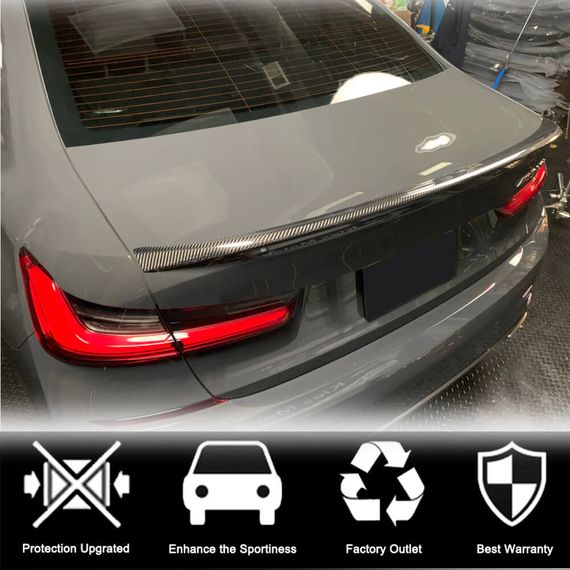 Спойлер V3 (для G20/G80, Карбон) для BMW 3 серія G20/21 2018- рр | Зображення 1