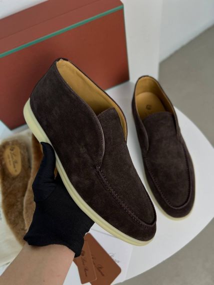 Лофери Loro Piana Open Walk темно-коричневого кольору ob436 | Зображення 6