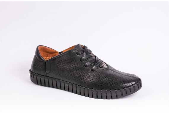 Мокасины кожаные Prime Shoes черные 41 43 44 45 размер | Зображення 2