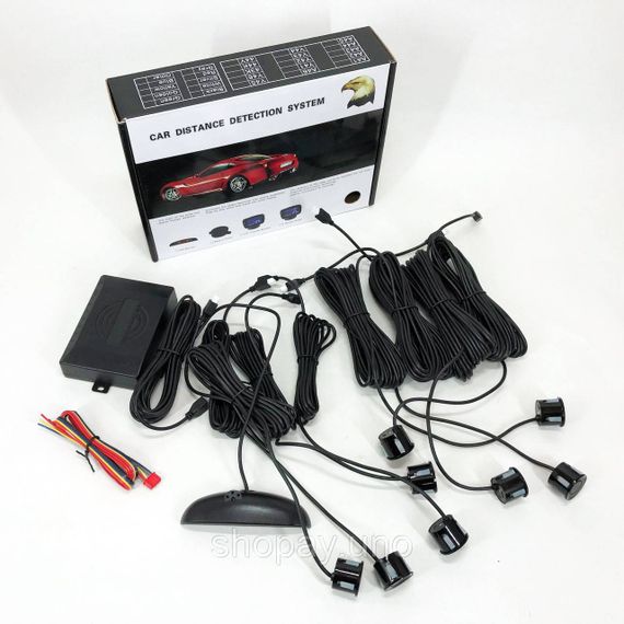 Парктронік (паркувальний радар) Assistant Parking Sensor, 8 чорних датчиків QK-62 | Зображення 6