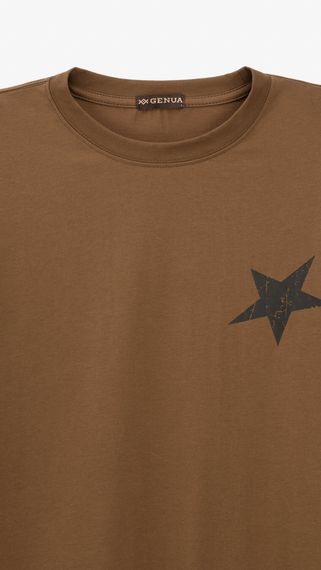 Футболка з принтом чоловіча GENUA G01222-0029 M Коричневий shop (2000999392283) | Зображення 1