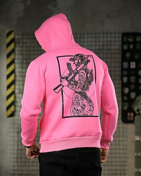Милитари худи на флисе GENESIS AK47 pink ПП8070