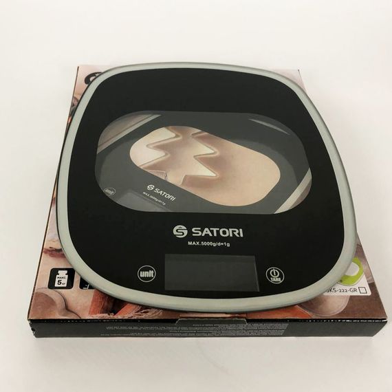 Кухонные весы Satori SKS-221-BL до 5кг, электронные кухонные весы, точные кухонные весы. Цвет: черный | Зображення 3