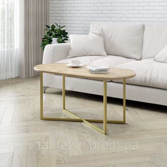 Каркас для журнального столу з металу 700×350mm, H=450mm Золото | Зображення 5