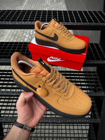 Кросівки Nike Air Force (camel, шкіра ліцензія) | Зображення 7
