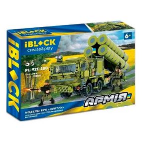 Конструктор PL-921-480 IBLOCK "Армия, БРК Нептун" 660 дет., 2 фигурки, в коробке (6902306225894)