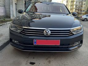 Накладка на фари і смужка (3 шт, нерж) OmsaLine - Італійська нержавійка для Volkswagen Passat B8 2015↗ рр.