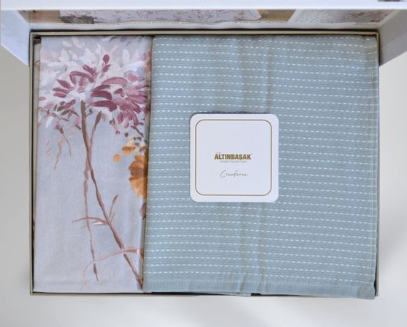 Постільна білизна з рушником Altinbasak Ranforse 200 х 220 см Ofelya Anew | Зображення 2