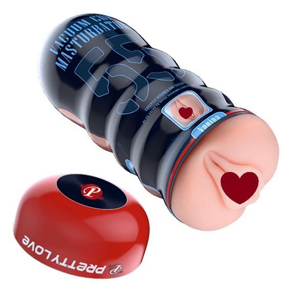Мастурбатор реалістичний із вакуумом Pretty Love Masturbator Vacuum Cup, в колбі, 18 х 7 см Sex Aura