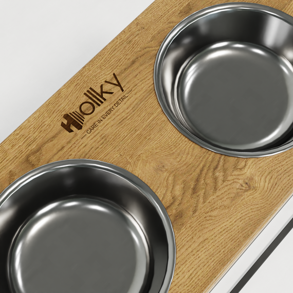 Миски на подставке для больших собак Hollky Base XL40 (2 × 1,8 л) BXL40-522640-GRNT | Зображення 6