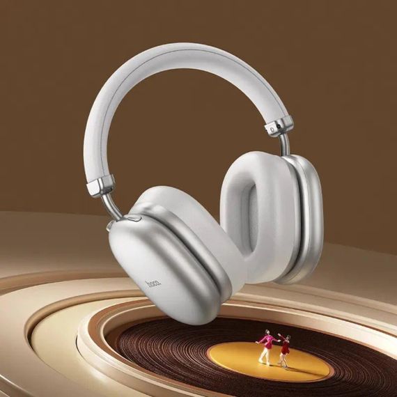 Бездротові навушники HOCO W35 Max Auspicious ANC noise reduction BT headphones Silver | Зображення 3