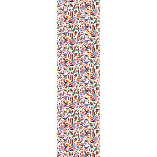 Доріжка на стіл Яскраві пташки, метелики у квітах 150x40 см (DR__24A021)