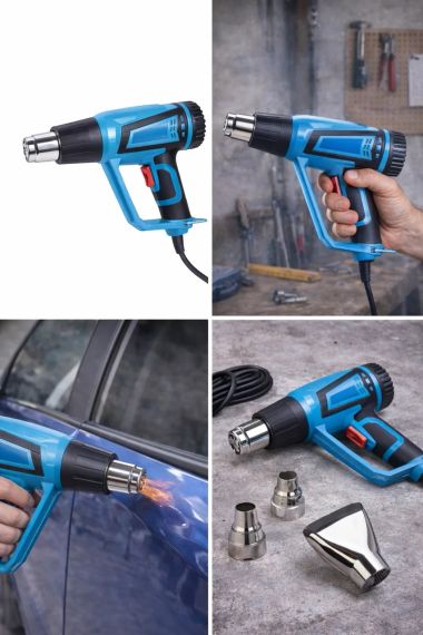 Фен промисловий Hot Air Gun 1600W 4 насадки X512 • Технічний будівельний фен для паяння, зняття фарби, нагріву і термоусадки з | Зображення 4