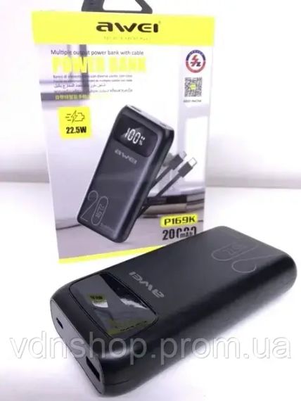Павербанк AWEI P13K/9610 22,5W Зарядное устройство 20 000 mah | Зображення 2