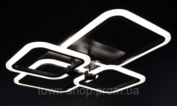 Люстра потолочная LED с пультом A2503/2+2-bk Черный 10х50х60 см. | Зображення 3