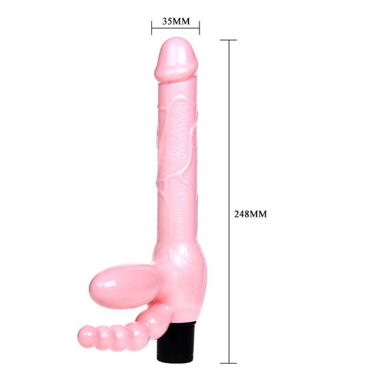 Страпон безремневий анально-вагінальний BI-014084 Sex Aura | Зображення 2