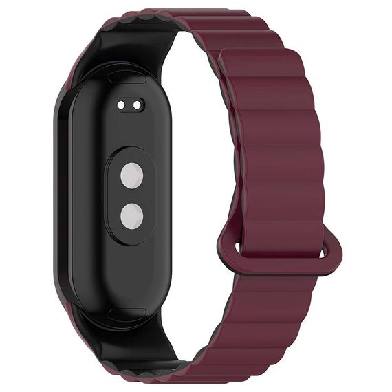 Ремешок Dual-color Magnetic для Xiaomi Mi Band 9/8 Plum / Black | Зображення 1