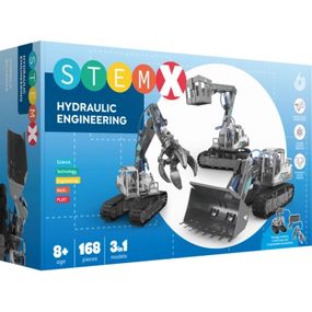 Конструктор Stem 3 в 1: Гидравлические машины (бульдозер, краб и пожарная машина) на 168 деталей (3858894671625)