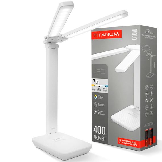 Двойная аккумуляторная настольная лампа TITANUM TLTF-010W 7W с сенсорным управлением, регулировкой яркости и | Зображення 3