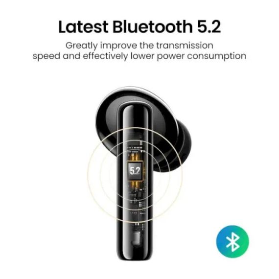 Беспроводные наушники UGREEN WS106 HiTune T3 Active Noise-Cancelling Wireless Earbuds (Black)(UGR-90401) | Зображення 3