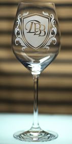 Винный бокал с гравировкой 480 мл монограммы ДВВ подарок фужер для вина именной