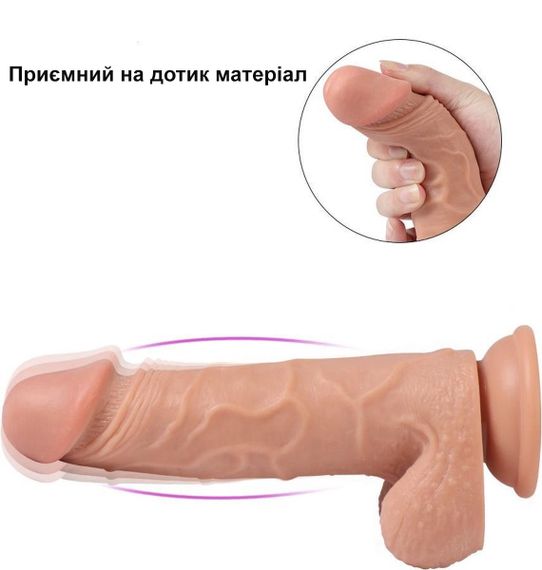 Фаллоимитатор с вибрацией, на присоске и с мошонкой (USB) | Зображення 5