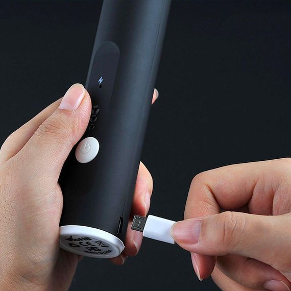 Капучинатор-міксер з USB зарядкою, Чорний / Бездротовий віночок для яєць / Кухонний міксер спінювач для молока | Зображення 5