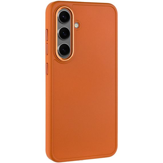 TPU чехол Bonbon Metal Style для Samsung Galaxy S24 Оранжевый / Papaya