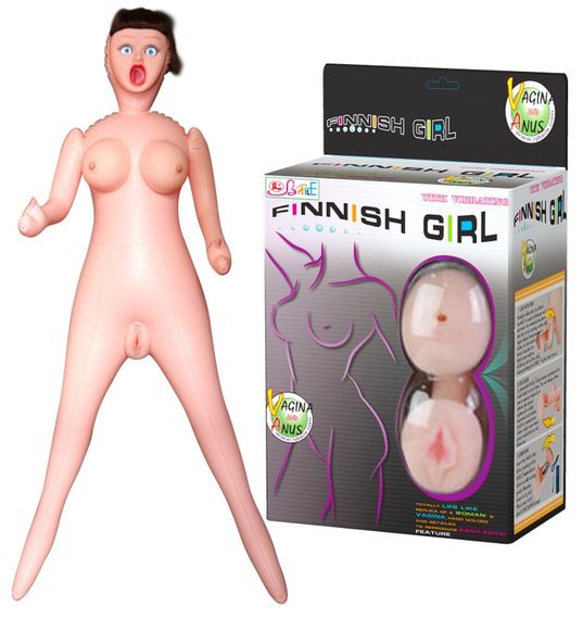 Надувная кукла Finish Girl с вставкой из киберкожи и вибростимуляцией. BM-015001 Sex Aura | Зображення 1