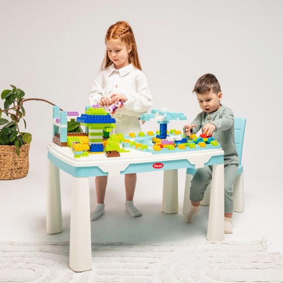 Дитячий набір "Граємось та навчаємось" 04660/7 в наборі стіл, стілець, конструктор | Зображення 2