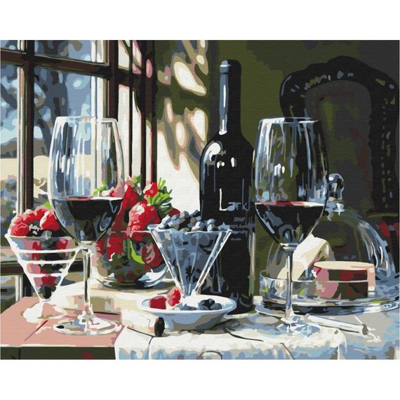 Картина за номерами "Винний десерт" Brushme BS31185 40х50 см