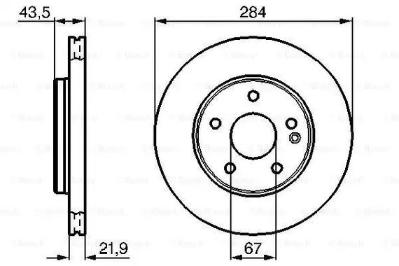 Диск гальмівний MERCEDES-BENZ C-CLASS, BOSCH (0986478301) | Зображення 4