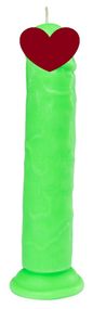 Свічка LOVE FLAME - Dildo Roma Green Fluor, CPS03-GREEN Sex Aura