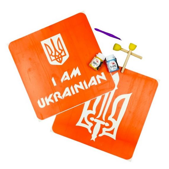 Набір для малювання по тканині "I Am Ukrainian, Тризуб" paint-n064-n059 | Зображення 1