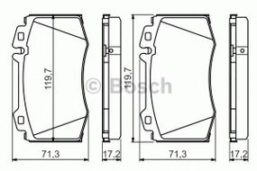 Колодка гальм. диск. MB M-CLASS (W163), S-CLASS (W220) передн. (вир-во Bosch) BOSCH 0986494576 на MERCEDES-BENZ S-CLASS седан (W220)