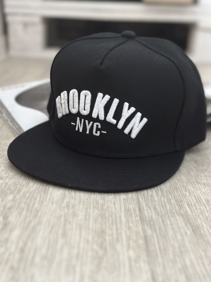 Кепка снепбек (Snapback)  Brooklyn NY Чорний з білим 56-61р (9068)