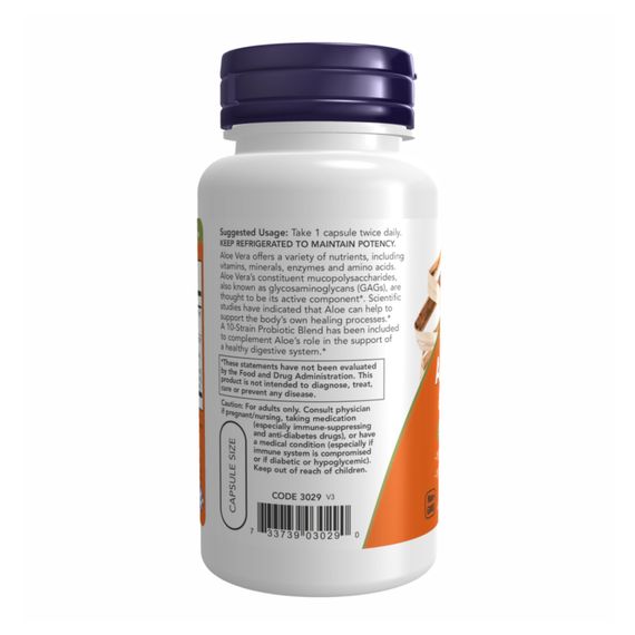 Aloe Vera 10000 &amp; Probiotics - 60 vcaps | Зображення 2