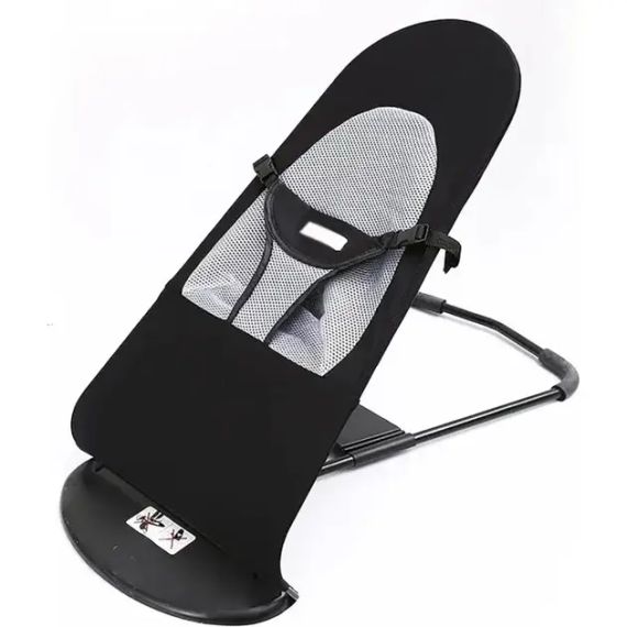 Крісло-шезлонг скачалка Baby Recliner Chair дитячий, чорний