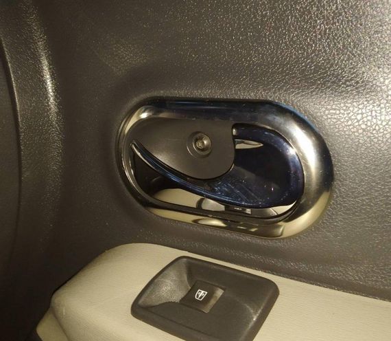 Накладки на внутрішні ручки OmsaLine (4 шт., нерж.) для Renault Clio III 2005-2012 рр. | Зображення 3