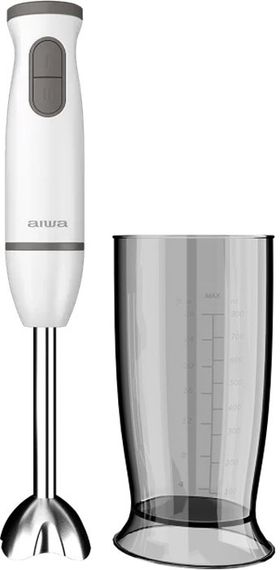Блендер AIWA Kenkiri ABL-800  ручний 600Вт/ 2 швидк./ TURBO/ чаша для змішування 500мл/ білий | Зображення 1