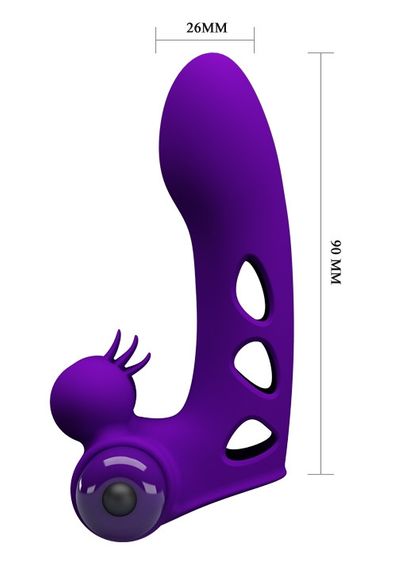 Клиторальный стимулятор на палец Pretty Love - Orlando Finger Violet, BI-014836-1 sexstyle | Зображення 7